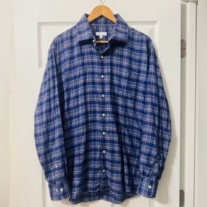 Peter Millar Soft Lightweight Flannel Button Down Shirt Size XL